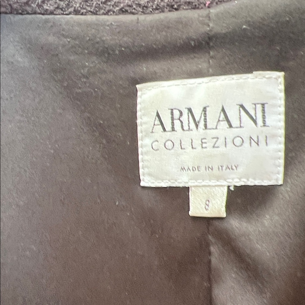 Armani Collezione - Vintage! -Double-Breasted Brown Blazer - Size 8 - Dark Brown - Picture 11 of 13